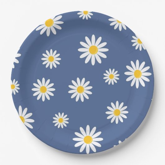 Daisy Meadows Blue Pappteller (Vorderseite)