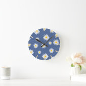 Daisy Meadows Blue Runde Wanduhr (Zuhause)