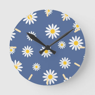 Daisy Meadows Blue Runde Wanduhr