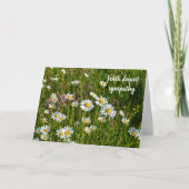 Daisy Meadows - mit tiefstem Beileid Karte (Vorderseite)