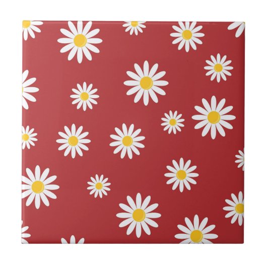 Daisy Meadows Red Fliese (Vorderseite)