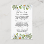 Daisy Memorial Photo Funeral Prayer Card Visitenkarte (Rückseite)