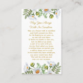 Daisy Memorial Photo Funeral Prayer Card Visitenkarte (Rückseite)