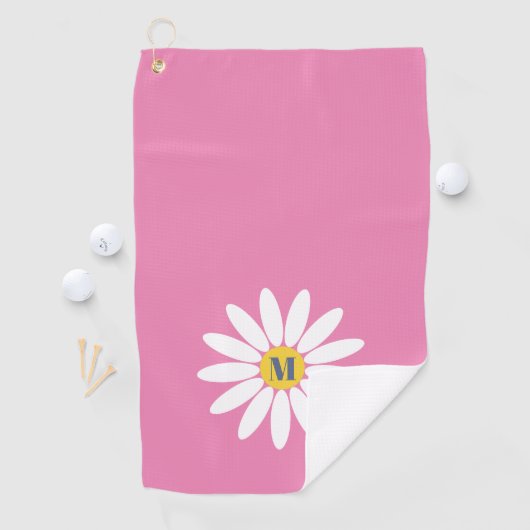 Daisy mit anfänglich rosa golfhandtuch (Insitu)