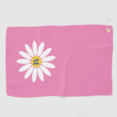 Daisy mit anfänglich rosa golfhandtuch (Horizontal)