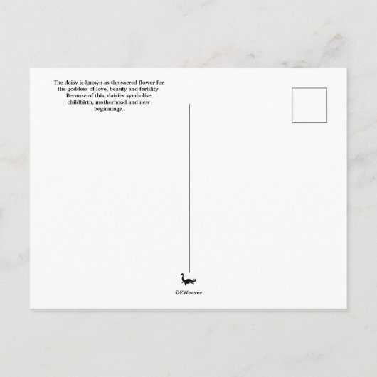 Daisy mit Baby Bumblebee Postkarte (Rückseite)