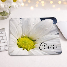 Daisy mit Dew Drops Maus Pad Mousepad
