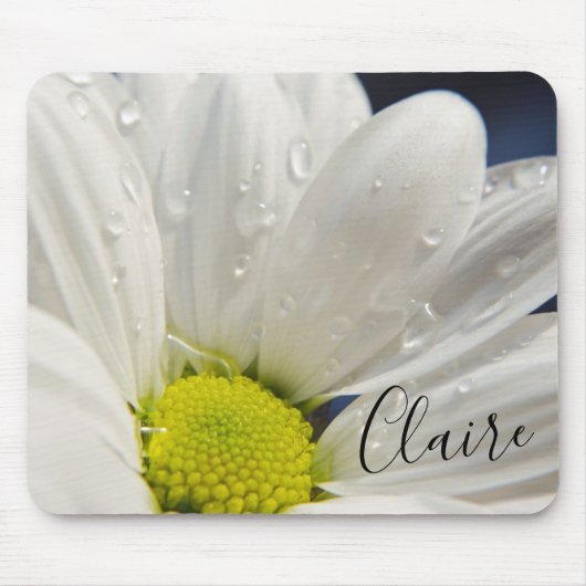 Daisy mit Dew Drops Maus Pad Mousepad (Vorne)