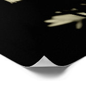 Daisy mit Raindrops - Schwarz & Weiß Poster (Ecke)