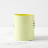 Daisy moderne Aquarellkunst Blume Zweifarbige Tasse (Mittel)