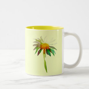 Daisy moderne Aquarellkunst Blume Zweifarbige Tasse