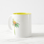 Daisy moderne Aquarellkunst Blume Zweifarbige Tasse (Vorderseite Links)