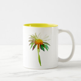 Daisy moderne Aquarellkunst Blume Zweifarbige Tasse