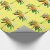 Daisy Moderne Blume in Gelb Geschenkpapier (Ecke)