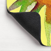 Daisy Moderne Blume in Gelb Mousepad (Ecke)