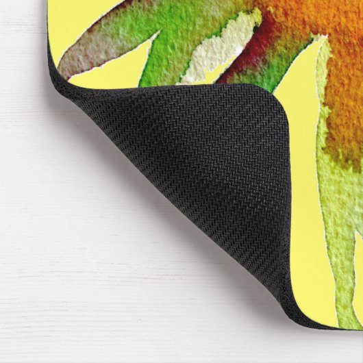 Daisy Moderne Blume in Gelb Mousepad (Ecke)