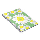Daisy Monogram Green White und Gelb Notizblock (Rechte Seite)