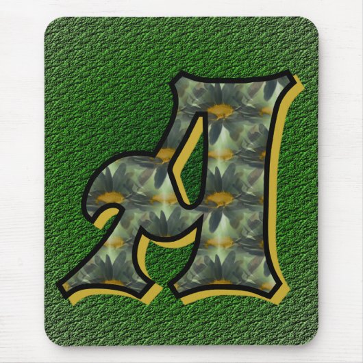 Daisy Monogram Initial A Mousepad (Vorne)