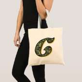 Daisy Monogram Initial C Tragetasche (Vorderseite (Produkt))