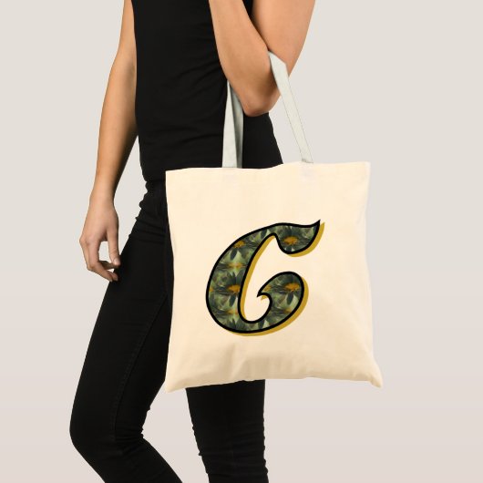 Daisy Monogram Initial C Tragetasche (Vorderseite (Produkt))