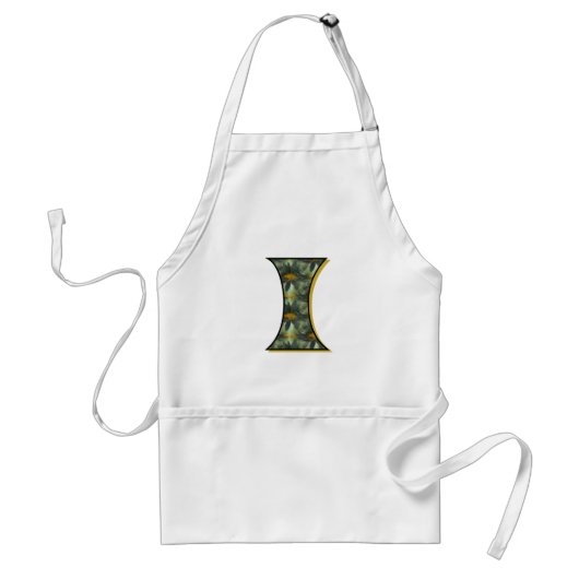 Daisy Monogram Initial I Schürze (Vorne)
