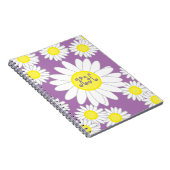 Daisy Monogram Lila weiß und gelb Notizblock (Rechte Seite)