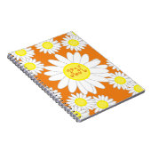 Daisy Monogram Orange White und Gelb Notizblock (Rechte Seite)
