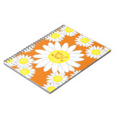 Daisy Monogram Orange White und Gelb Notizblock (Linke Seite)