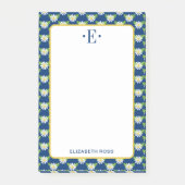 Daisy Monogram Post-it Klebezettel (Vorderseite)