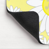 Daisy Monogram weiß und gelb Mousepad (Ecke)
