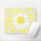 Daisy Monogram weiß und gelb Mousepad (Mit Mouse)