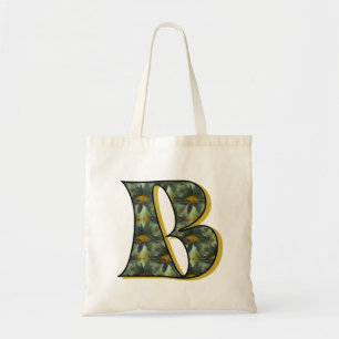 Daisy-Monogramm Anfangsbuchstabe B Tragetasche