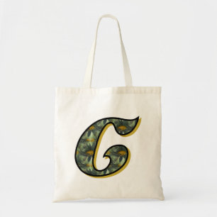 Daisy-Monogramm Anfangsbuchstabe C Tragetasche