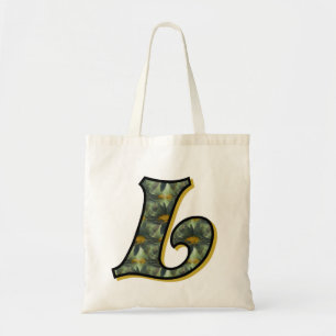Daisy-Monogramm Anfangsbuchstabe L Tragetasche