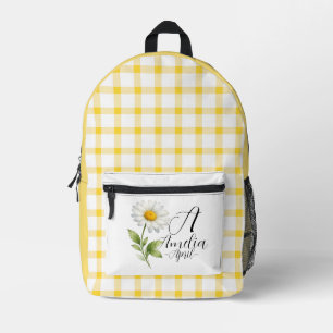 Daisy Monogramm Rucksack mit Geburtsmonatsblume Ap