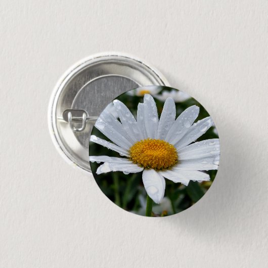 Daisy Morning Dew Button (Vorne & Hinten)