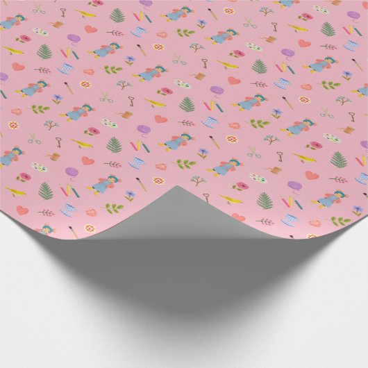 Daisy Motif Geschenkpapier (Ecke)