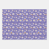 Daisy Muster Hintergrund veränderbar Alter süß 16 Geschenkpapier Set (Vorderseite 3)