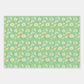 Daisy Muster Hintergrund veränderbar Alter süß 16 Geschenkpapier Set (Vorderseite 2)