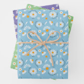 Daisy Muster Hintergrund veränderbar Alter süß 16 Geschenkpapier Set (Beispiel)