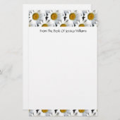 Daisy-Muster - individuell anpassbare Stationierun Briefpapier (Vorne/Hinten)