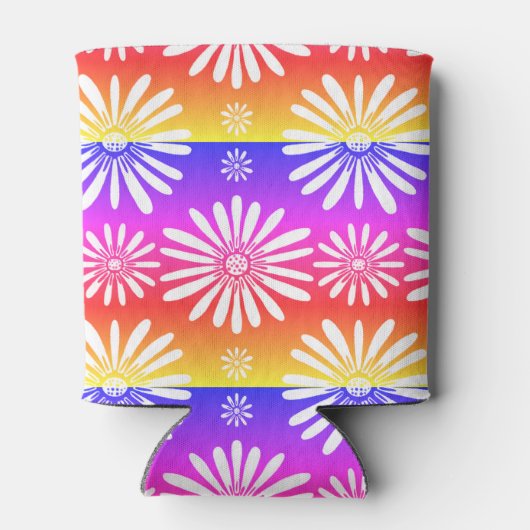 Daisy Muster Lila Gelb Dose Cooler Dosenkühler (Rückseite)