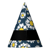Daisy-Muster, weiße Gänseblümchen, Ihr Name Partyhütchen (Rückseite)