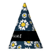 Daisy-Muster, weiße Gänseblümchen, Ihr Name Partyhütchen (Rechts)