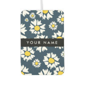 Daisy Muster, White Daisies, Ihr Name Autolufterfrischer (Vorderseite)