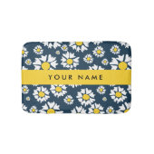 Daisy Muster, White Daisies, Ihr Name Badematte (Vorderseite)