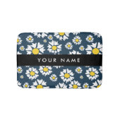 Daisy Muster, White Daisies, Ihr Name Badematte (Vorderseite)