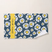 Daisy Muster, White Daisies, Ihr Name Badhandtuch Set (Handtuch)