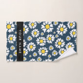 Daisy Muster, White Daisies, Ihr Name Badhandtuch Set (Handtuch)