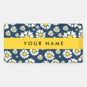 Daisy Muster, White Daisies, Ihr Name Banner (Horizontal)